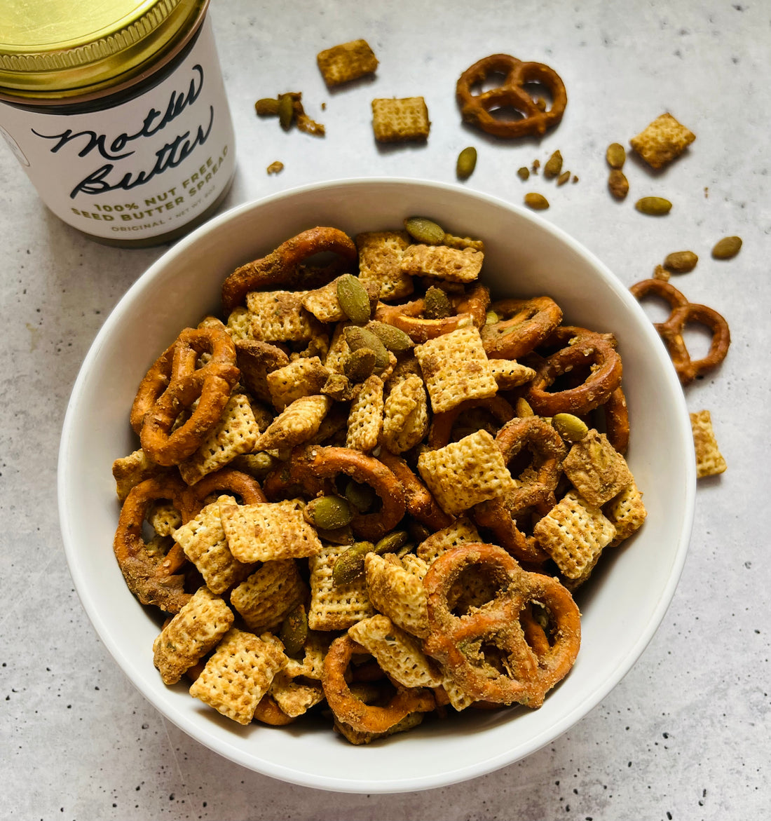 Mother Butter nut free kid friendly ranch snack mix