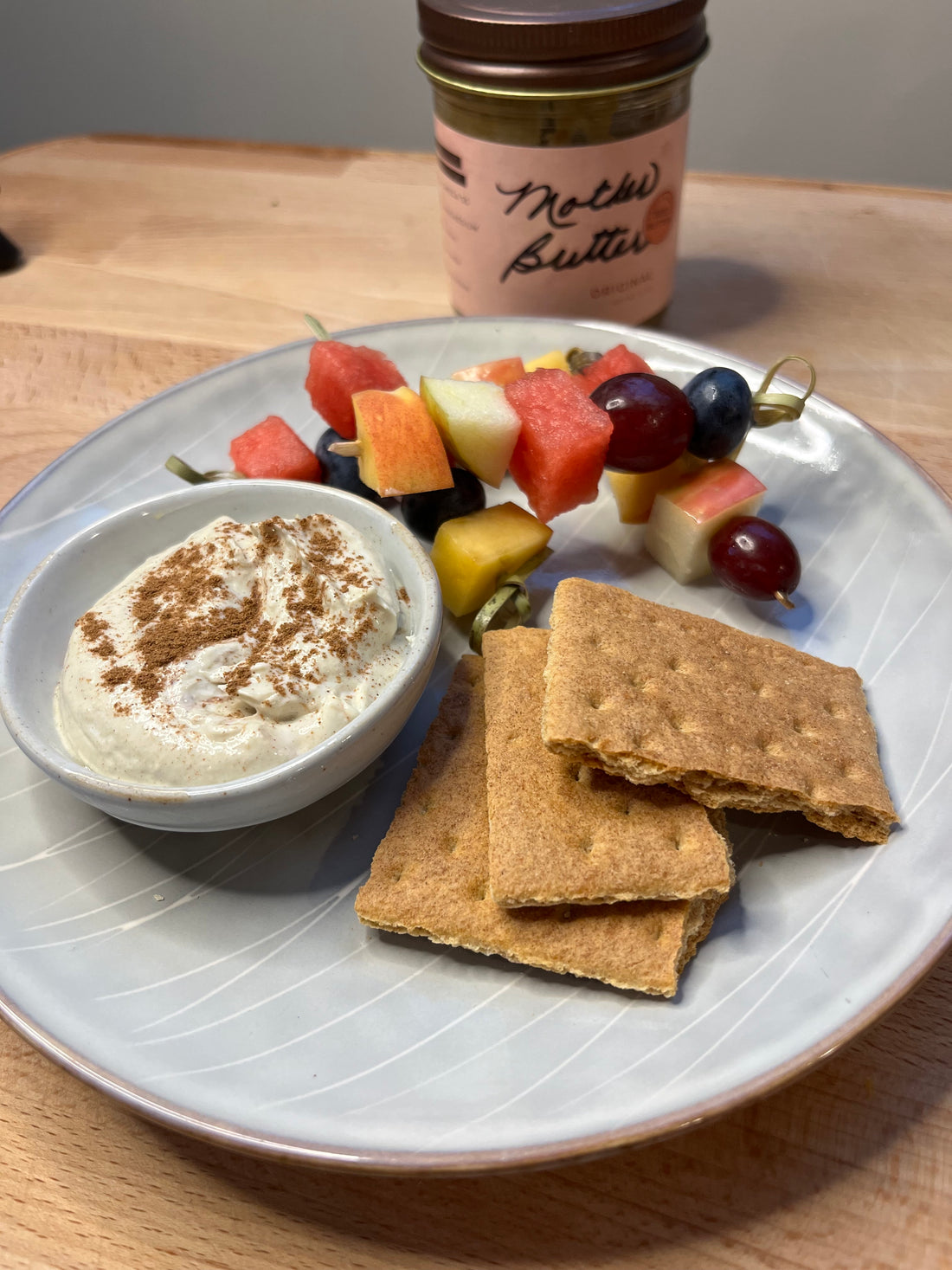 Mother Butter Yogurt Dip with Fruit Kabobs