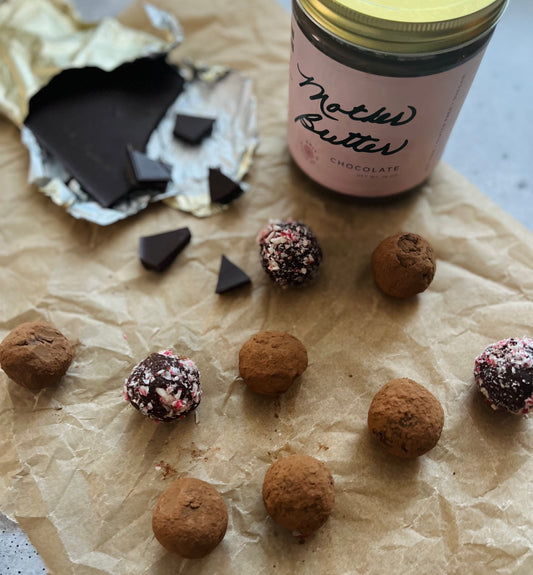 nut free gluten free Mother Butter quick chocolate truffles