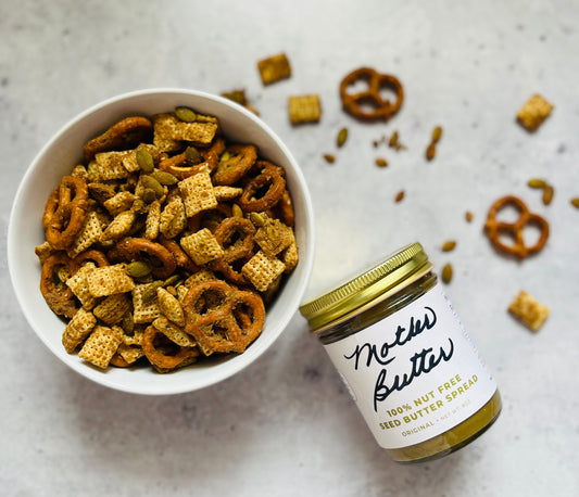 Mother Butter nut free kid friendly ranch snack mix 